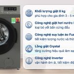 Máy giặt Casper 8 kg inverter WF-8VG1